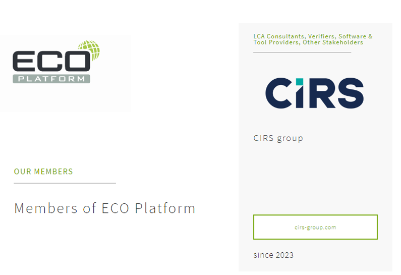 CIRS,LCA,Consultancy,EPD,Green